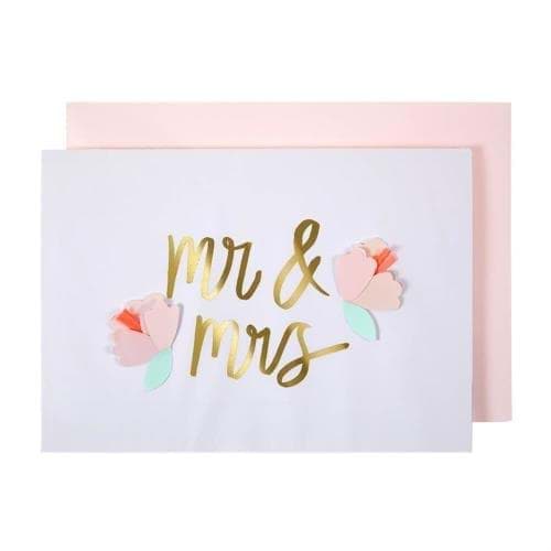 Mr & Mrs Çiçekli Tebrik Kartı için detaylı bilgi göster Mr & Mrs Çiçekli Tebrik Kartı resmi