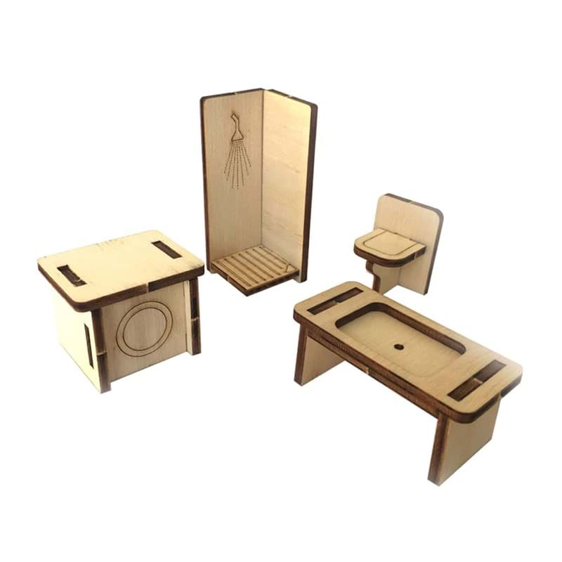 Ahşap Oyun Evi - Banyo için detaylı bilgi göster Ahşap Oyun Evi - Banyo resmi