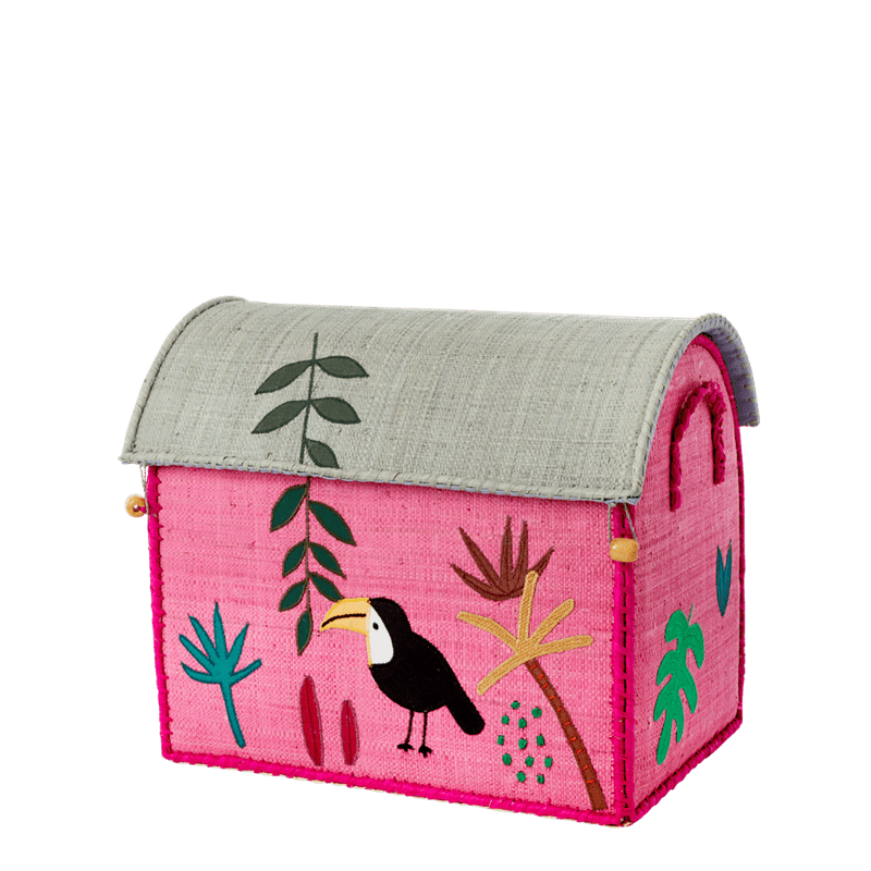 Rafya Dekoratif Kutu - Jungle Small | Pembe için detaylı bilgi göster Rafya Dekoratif Kutu - Jungle Small | Pembe resmi