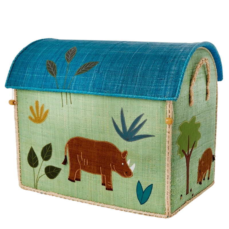 Rafya Dekoratif Kutu - Jungle Large | Mavi için detaylı bilgi göster Rafya Dekoratif Kutu - Jungle Large | Mavi resmi