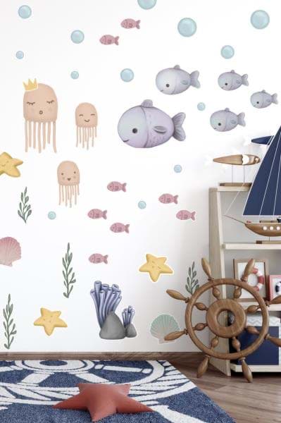 ‘Deniz’ Duvar Sticker Seti resmi