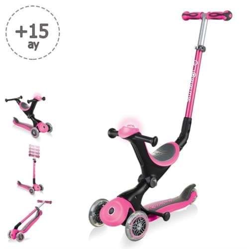 Globber Scooter Go Up Deluxe Play - Pembe resmi