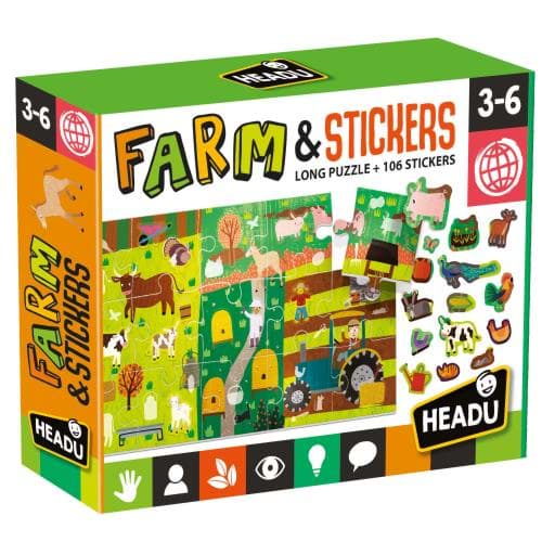 Puzzle + Stickers The Farm resmi