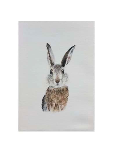 Suluboya Görünümlü Kanvas Baskı Tablo ‘Tavşan’ resmi