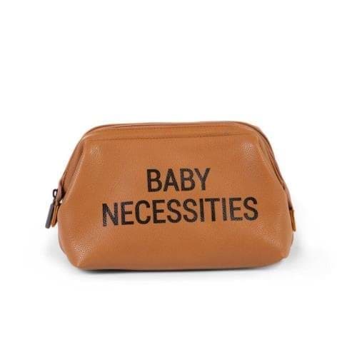 Baby Necessities Mini Bakım Çantası, Kahverengi Deri resmi