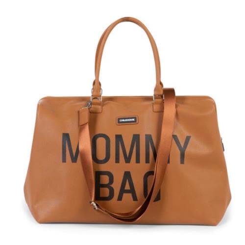 Mommy Bag Anne Bebek Bakım Çantası, Kahverengi Deri resmi