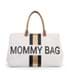 Mommy Bag Anne Bebek Bakım Çantası, Kanvas Krem Gold/Siyah Çizgili resmi